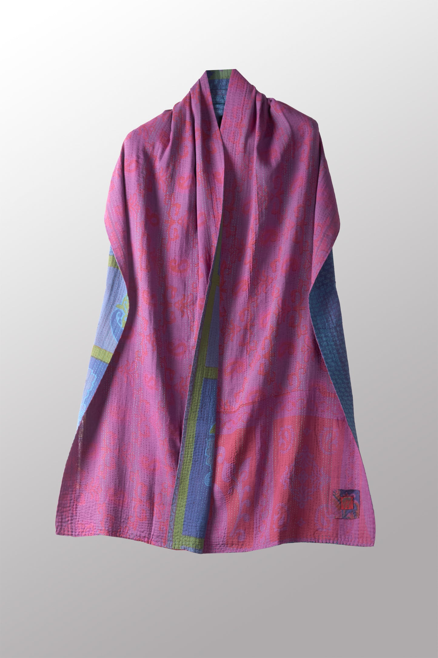 VINTAGE COTTON KANTHA SCARF STANDARD - cv2801-0002a -
