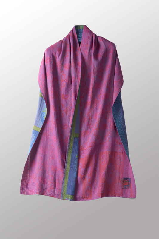 VINTAGE COTTON KANTHA SCARF STANDARD - cv2801-0002a -