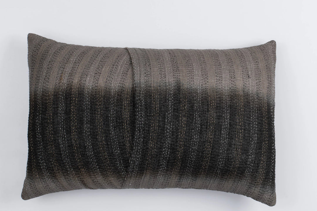 Kimono Print  Black Pillow