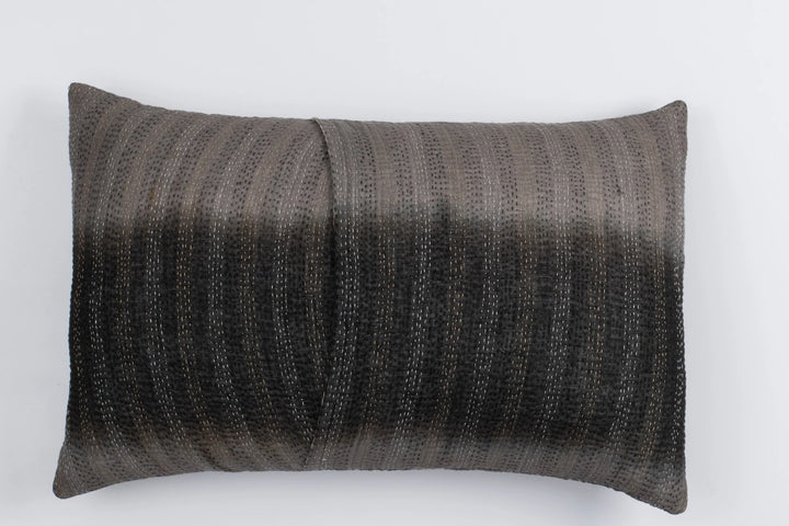 Kimono Print  Black Pillow