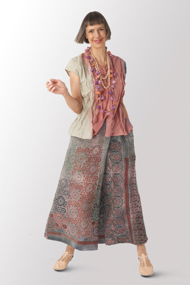 COLLIER LONG EN SOIE VINTAGE KANTHA TWIGG - sv2720-pik -
