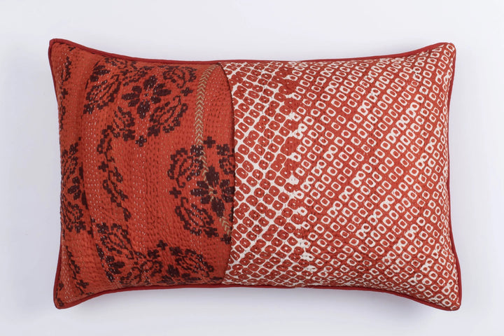 Kimono Print  Black Pillow