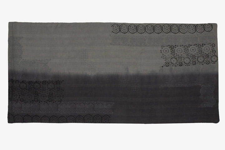 Vintage Fray Patch &amp; Ombre Kantha Day Bed Mattress Cover - Yellow Stone