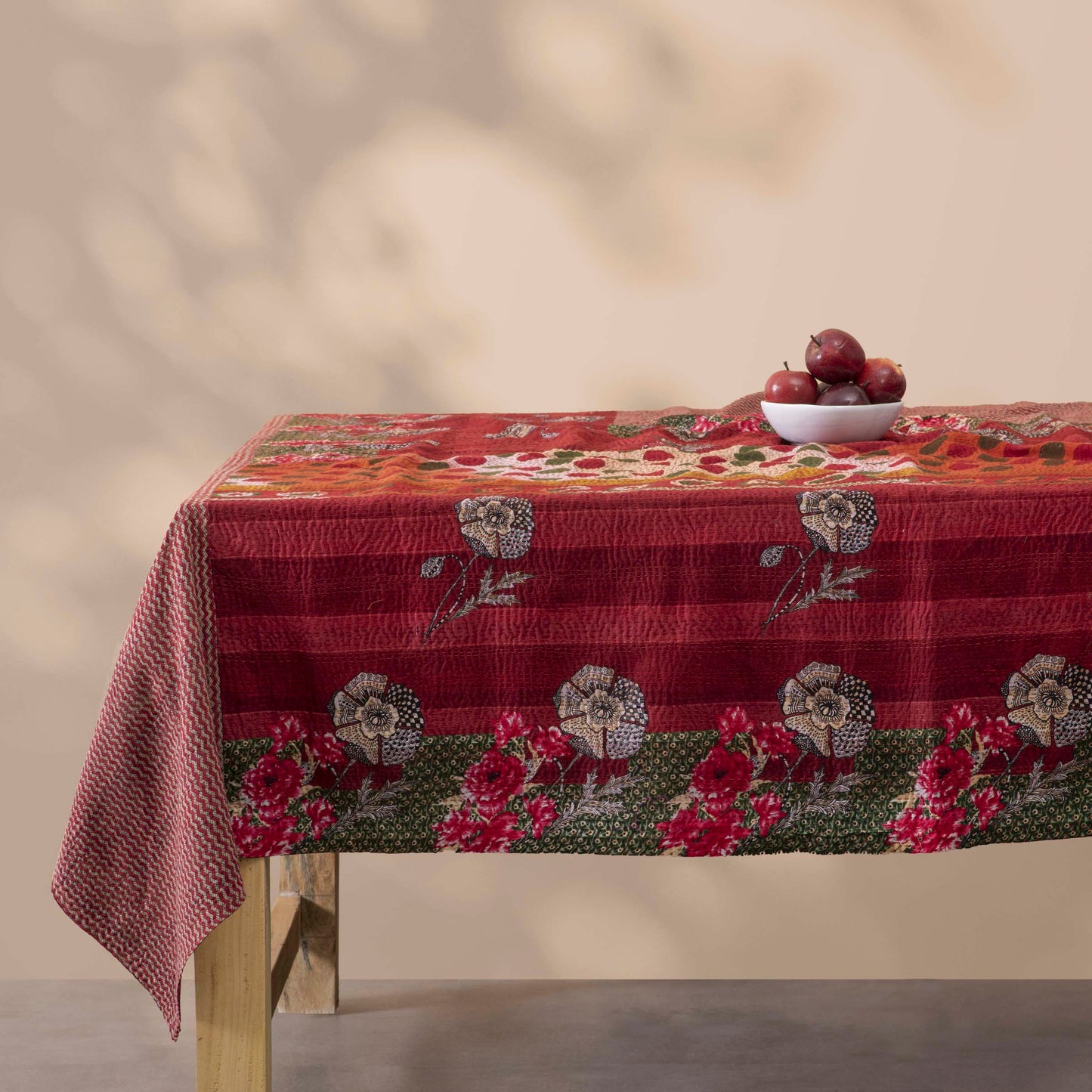 VINTAGE COTTON KANTHA TABLE COVERS - 009