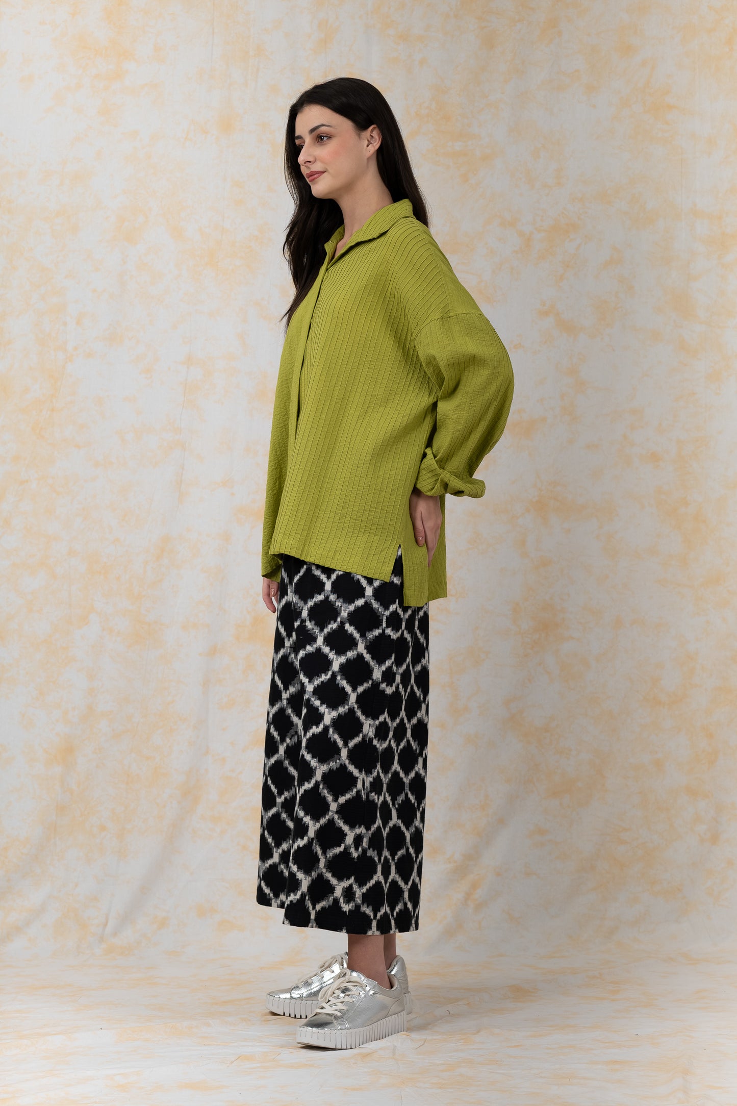 PINTUCK-TOP-NEW CAMP SHIRT - bl-tk1577-lim-