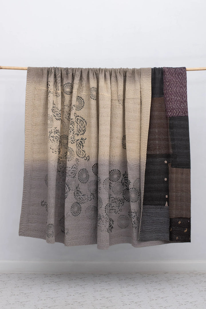Ombre With Fray Patch Handmade Vintage Quilts - Yellowstone