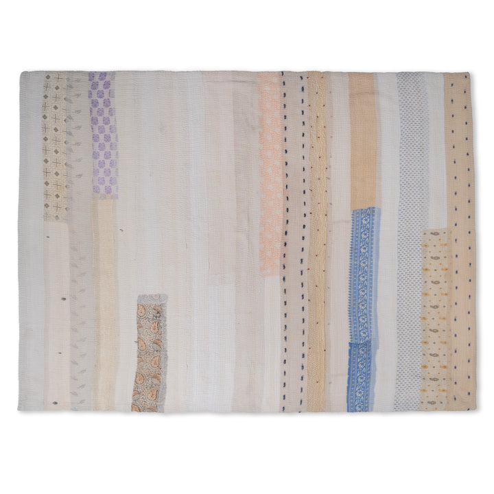 Jewels Stripe Patch Kantha Quilts