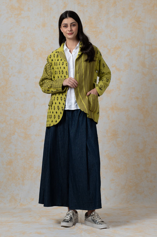 BBK PATCH KANTHA-JACKET BASIC - bl-bbp4052-lim-