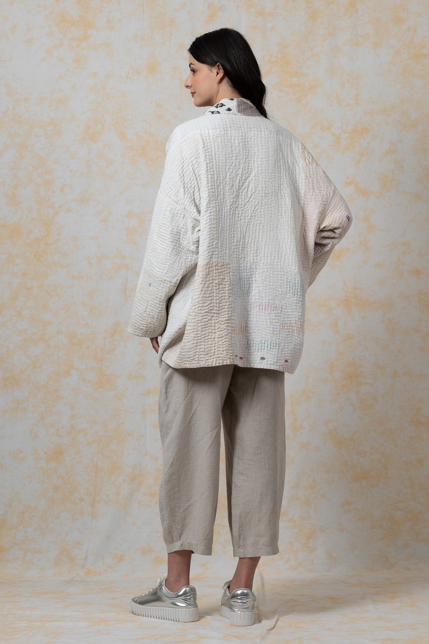 BBK PATCH KANTHA-JACKET SHORT HAORI - bl-bbp4j106-ivy-