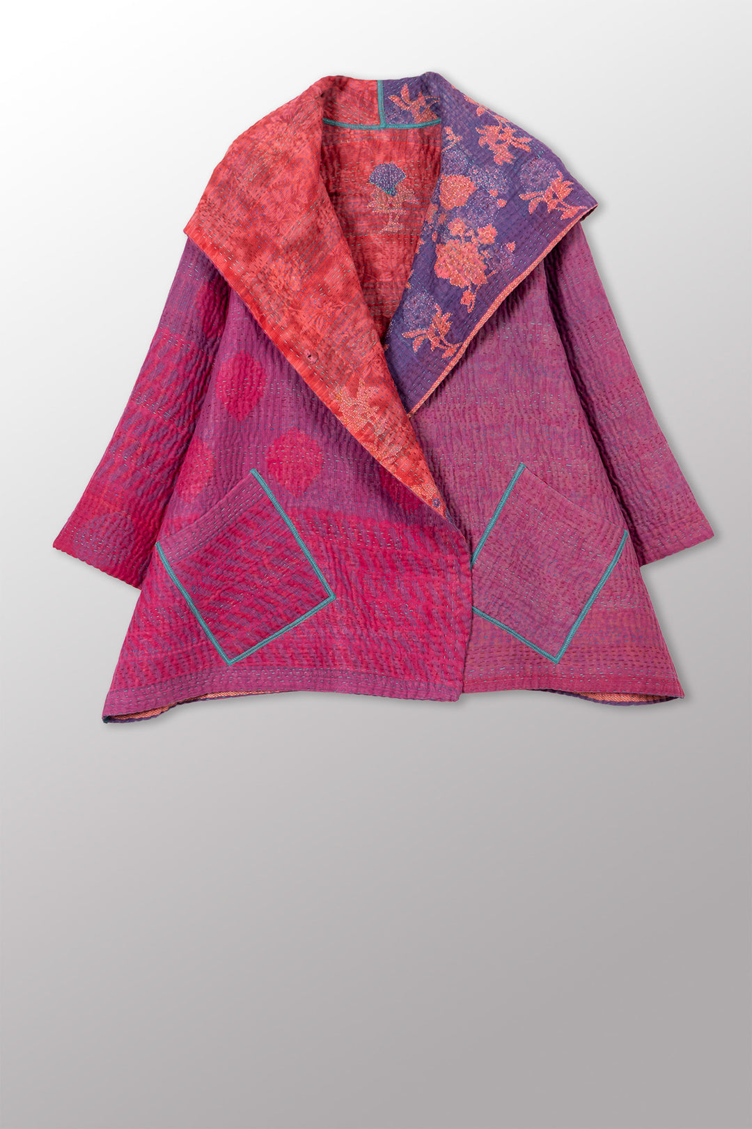 COTTON OVERDYE KANTHA FLARE JKT - ov4010-cfus009a -