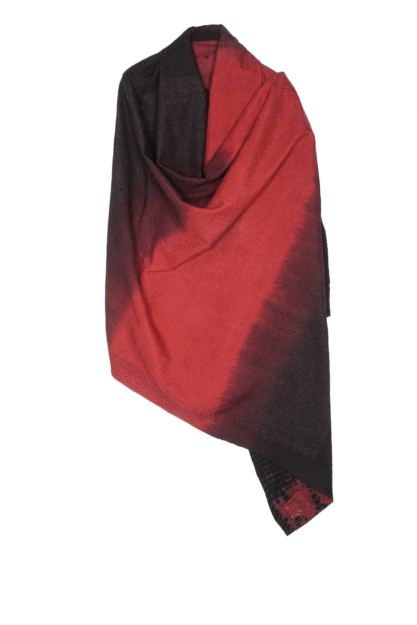 SERPENT PRINT KANTHA SHAWL X-LARGE - sp2804-red -