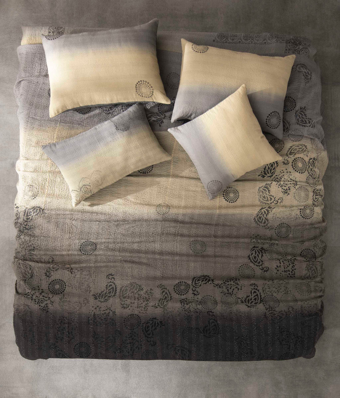 Ombre With Fray Patch Handmade Vintage Quilts - Yellowstone