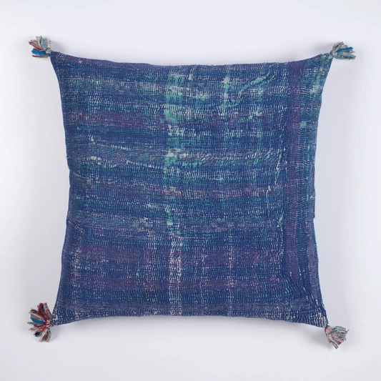Vintage Ribbed Kantha Pillow Sham #0004