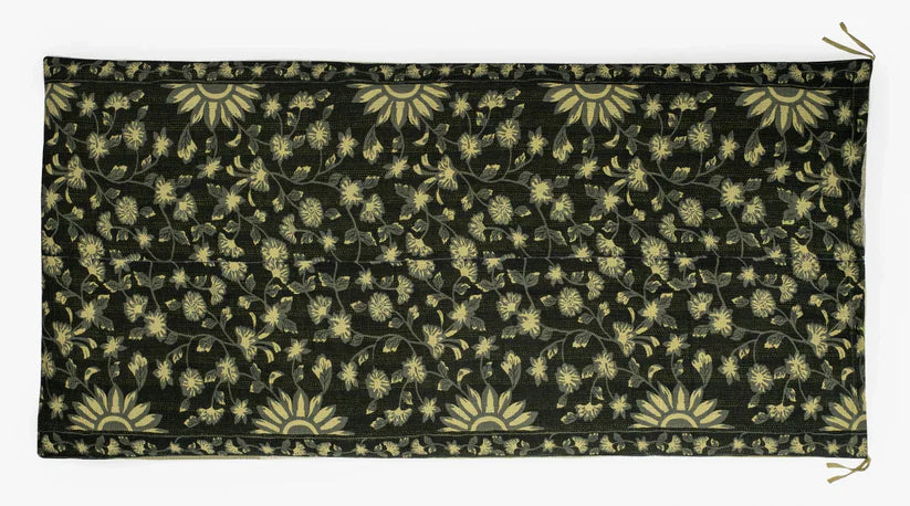 Vintage fray patch printed kantha day bed mattress cover - cherteruse