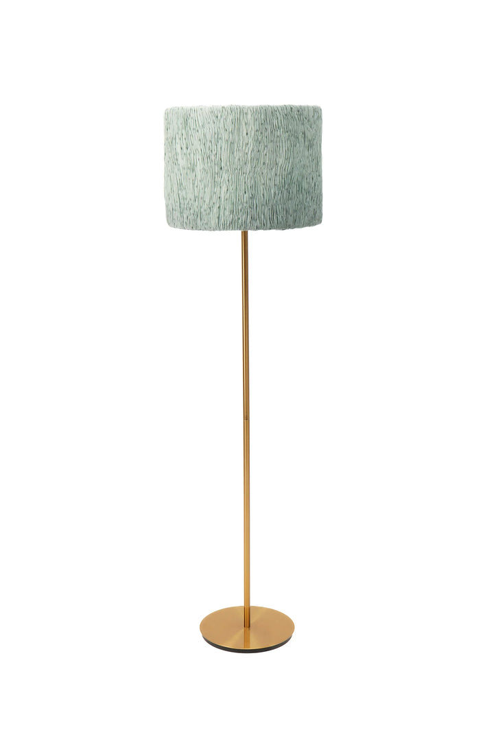 Sage Saree Pleated Blue - Floor Lampshade