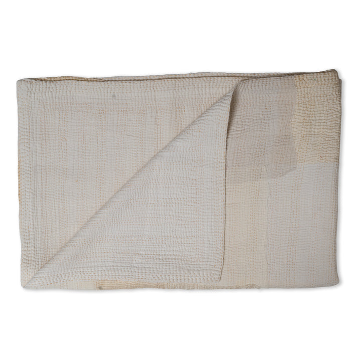 Mosaic Fray Handmade Vintage Kantha Throw -Cauliflower -
