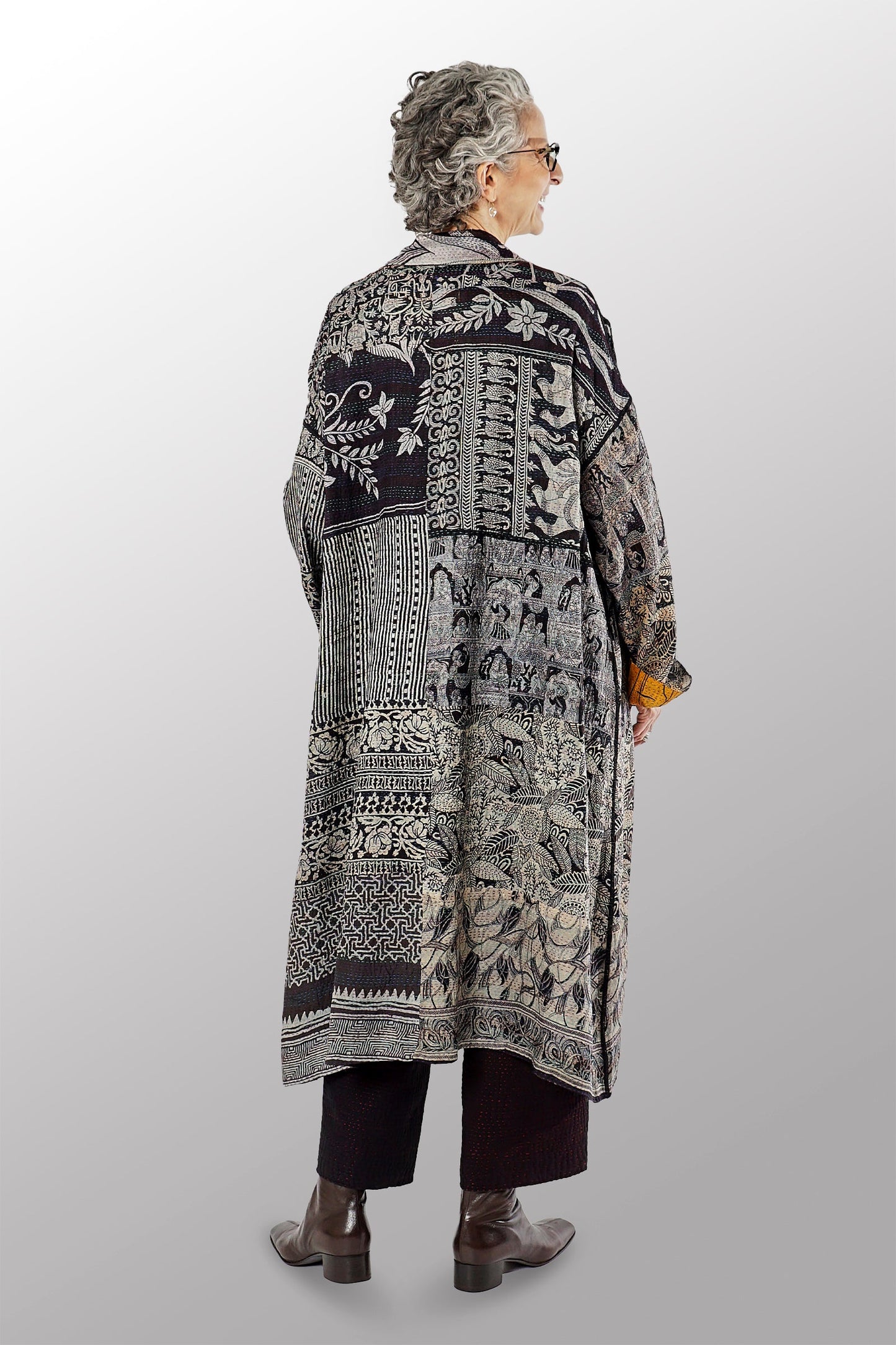 VINTAGE SILK KANTHA NEW OVERSIZED COAT - sv2342-0003a -