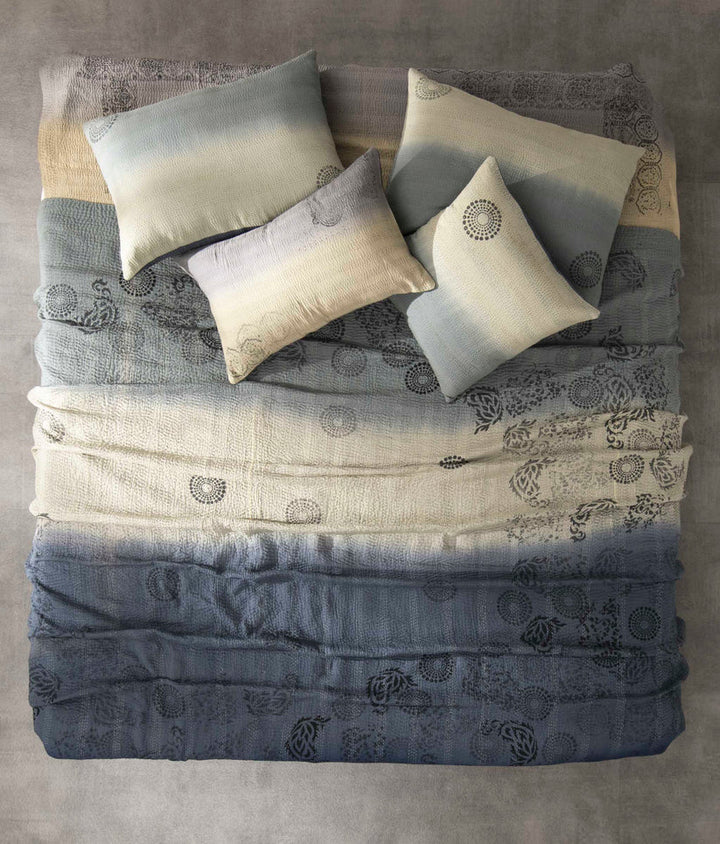 Ombre With Fray Patch Handmade Vintage Quilts - Yellowstone
