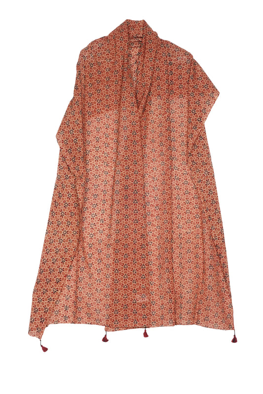 SMALL TILE PRINT KANTHA SHAWL MEDIUM - st1802-pik -