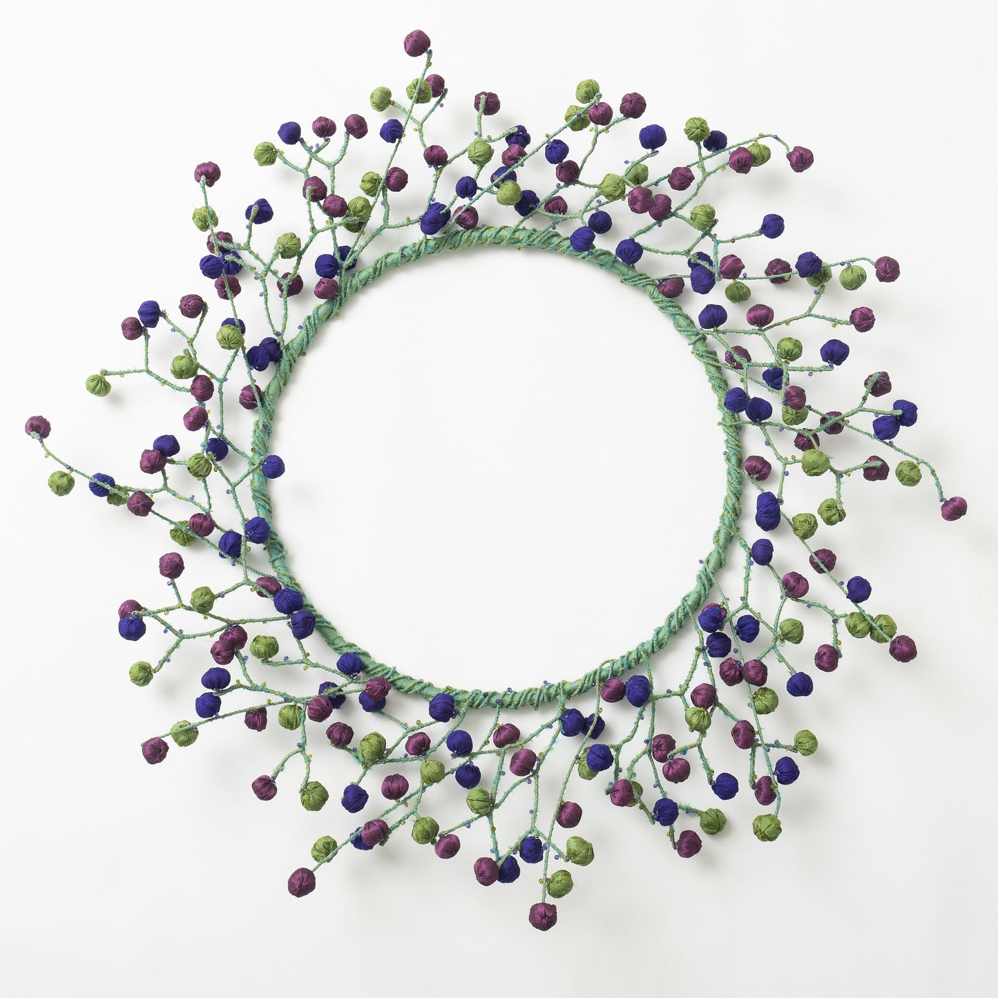 Blueberry  Kantha Wreath