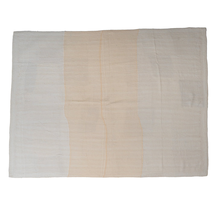Mosaic Fray Handmade Vintage Kantha Throw -Cauliflower -
