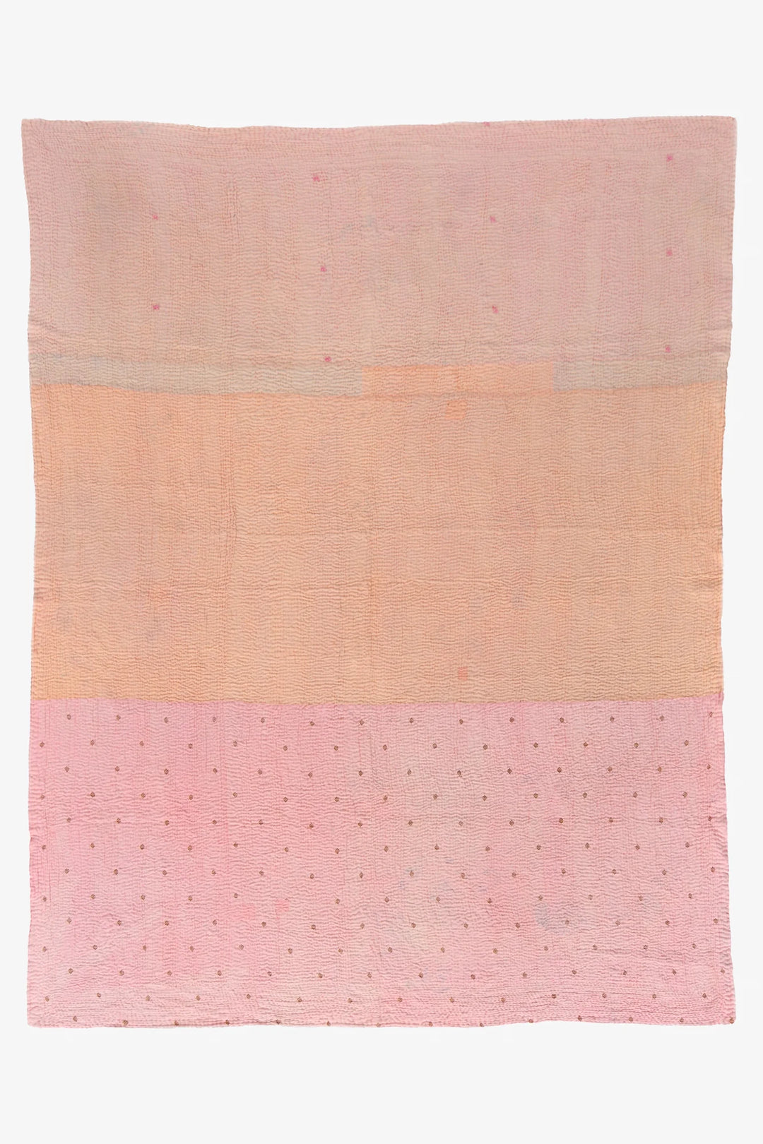 Mosaic Fray Handmade Vintage Kantha Quilts -Shallot