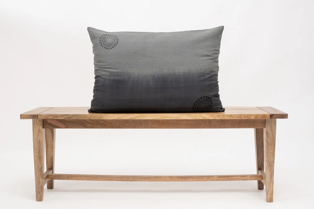 Cotton Ombre Handmade Vintage Kantha Pillow Sham - Yellow Stone