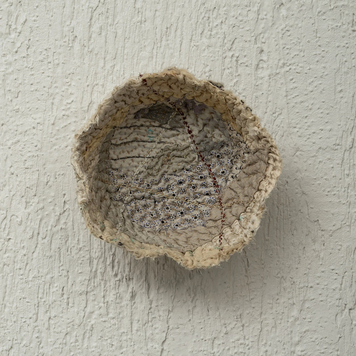 Gray Mist Kantha Rose Bowl