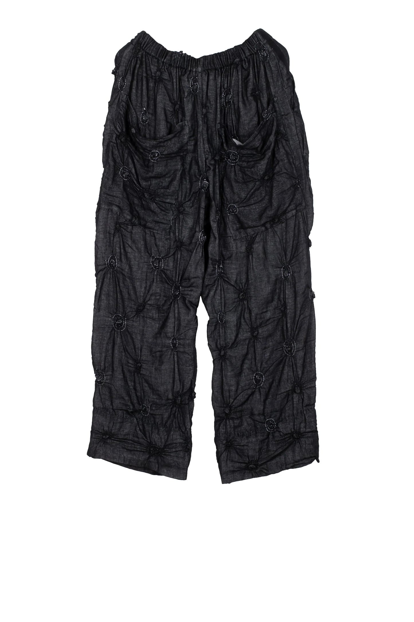 SPIRAL KANTHA BAGGY PANTS - sl2642-blk -