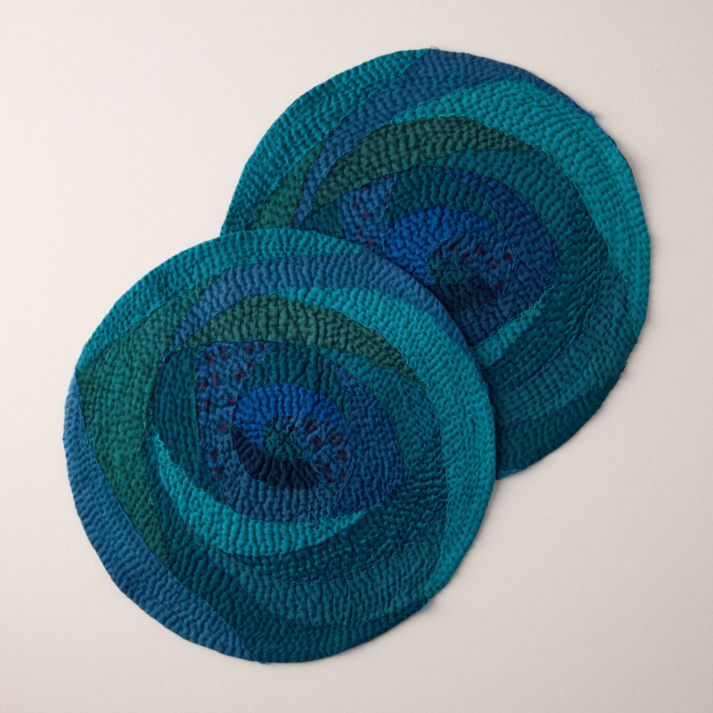 Night Sky  fray  patch Rose Placemat (Set of 2)