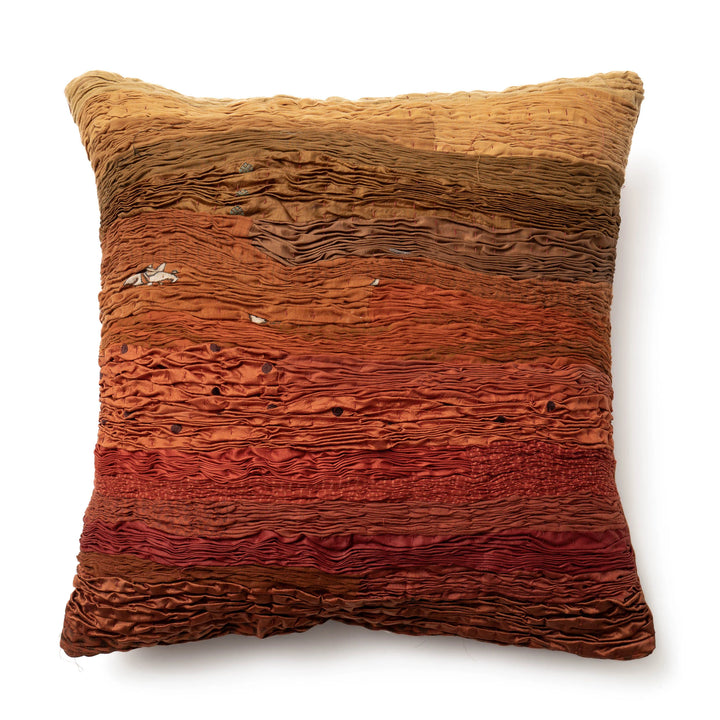Red Jewel Striped Cushion