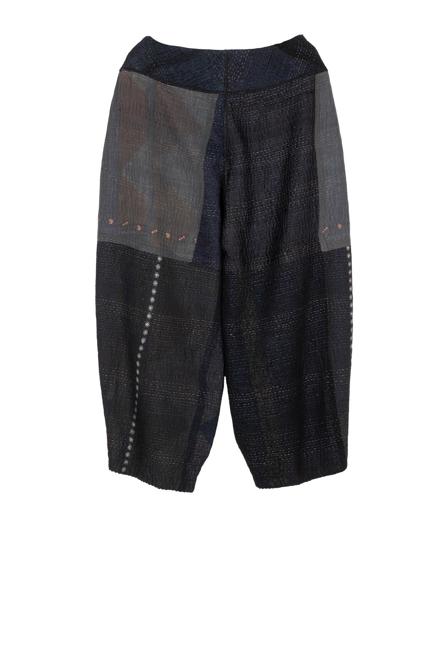 JAIPUR PATCH KANTHA LANTERN PANTS - jp4634-blk -