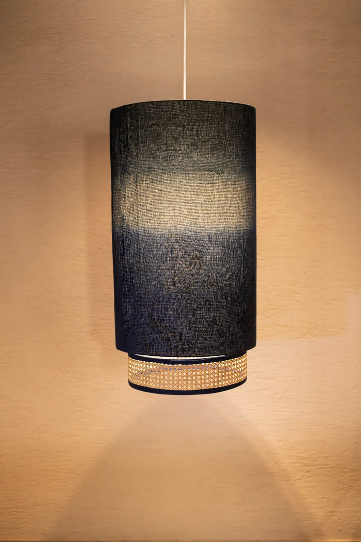 Blue Ombre Kantha Hanging Lamps
