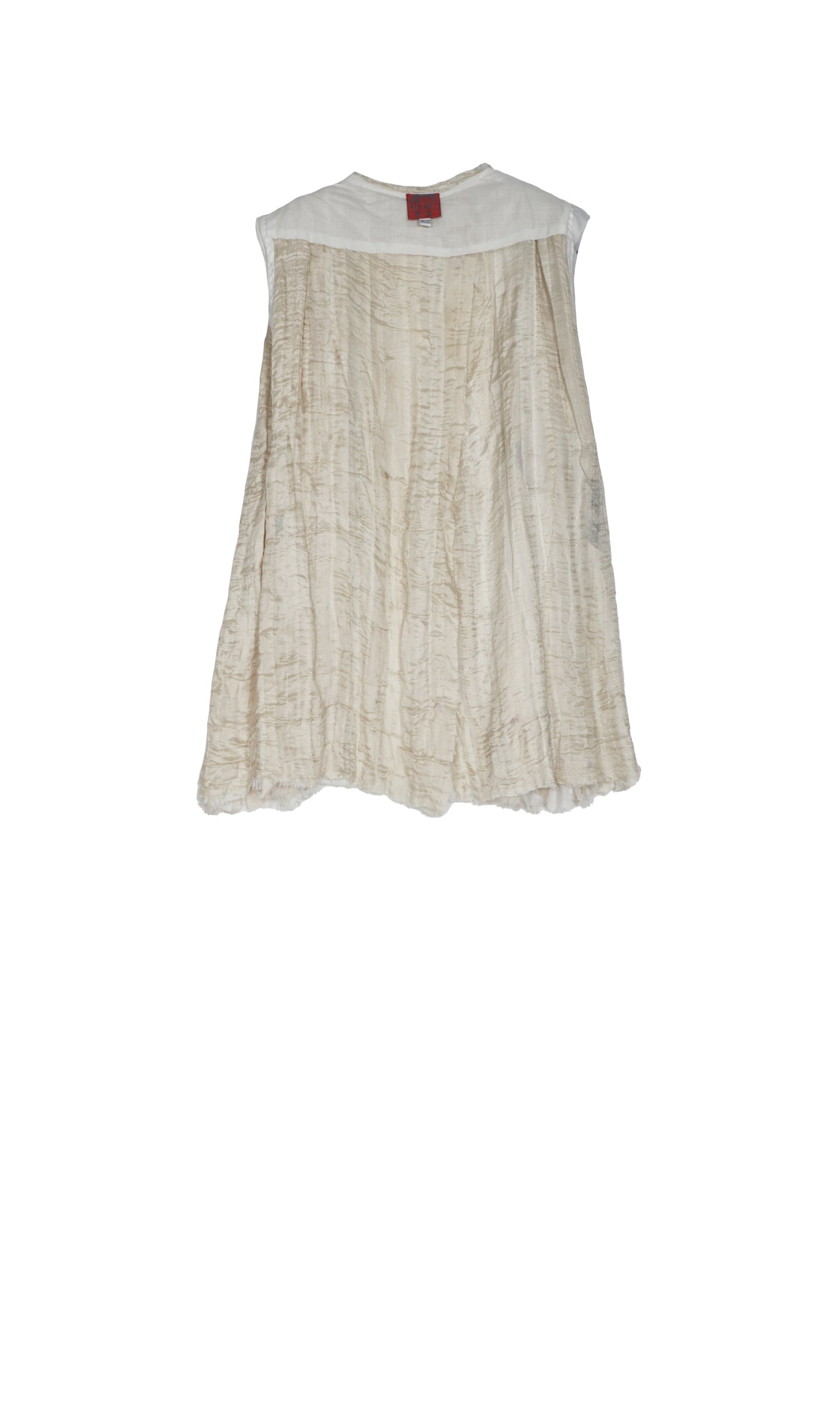 WAVY STRIPE KANTHA SHORT VEST - wv2229-ivy -