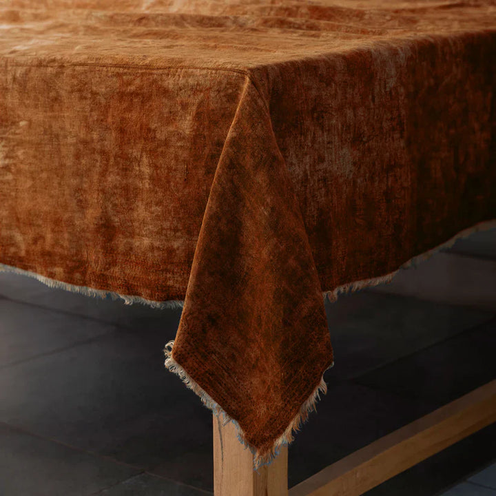 Linen Mud Dye  Kantha Utopia Table Cover