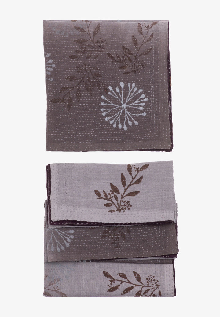 Ombre Handmade Kantha Napkin - Chocolate (Set of 2)