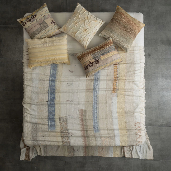 Jewels Stripe Patch Kantha Quilts