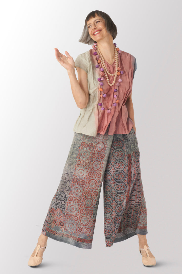 COLLIER LONG EN SOIE VINTAGE KANTHA TWIGG - sv2720-pik -