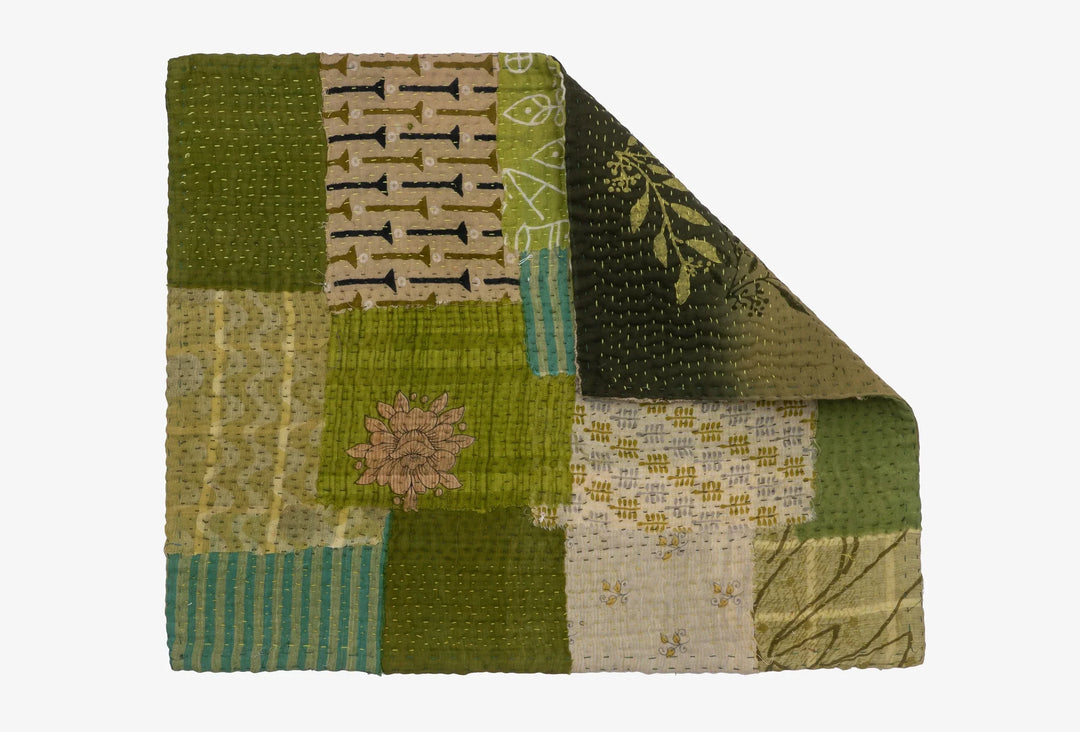 Ombre Patch Handmade Placemats - Green (Set of 2)