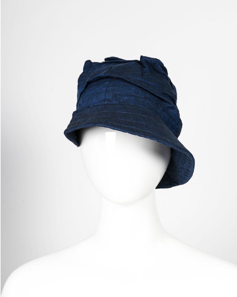 LINEN HALF BRIM HAT - ln1881-nvy -