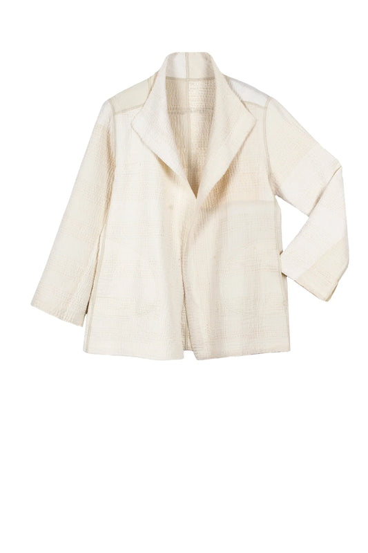 JAIPUR WHITE KANTHA SHORT JKT - jw4007-ivy -