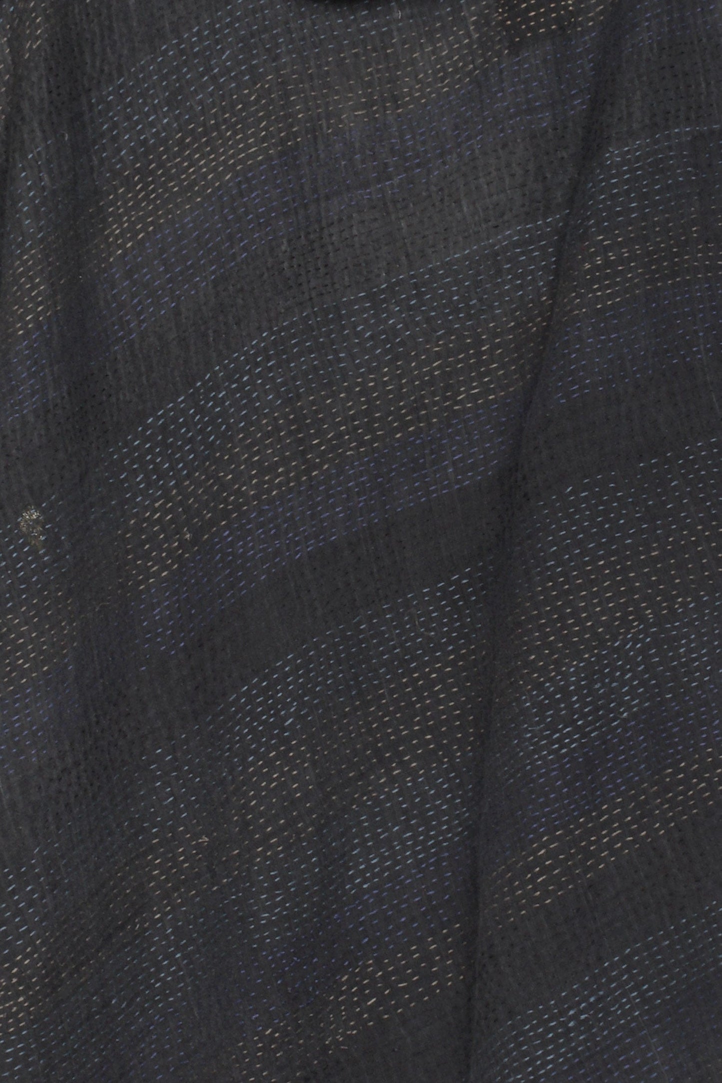 LANDSCAPE FRAYED PATCH KANTHA SLANT HEM HOODED VEST - lf2212-gry -