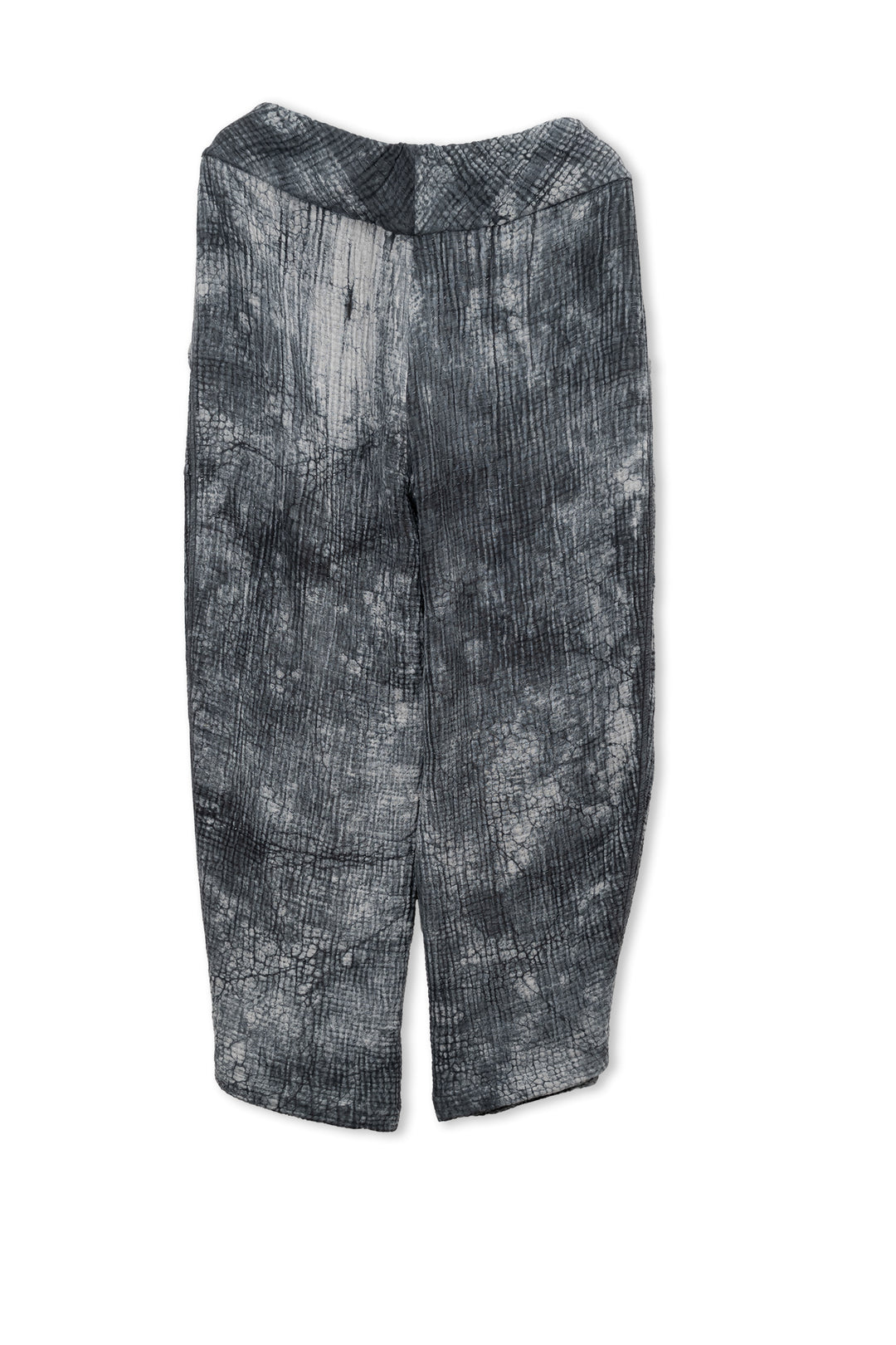 MUD DYE RIPPLE KANTHA NEW LANTERN PANTS - yp4651-gry -