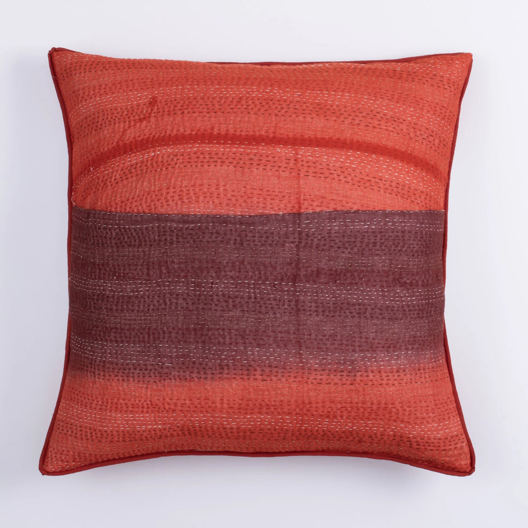 Vintage Kimono Print  Orange  Cushion