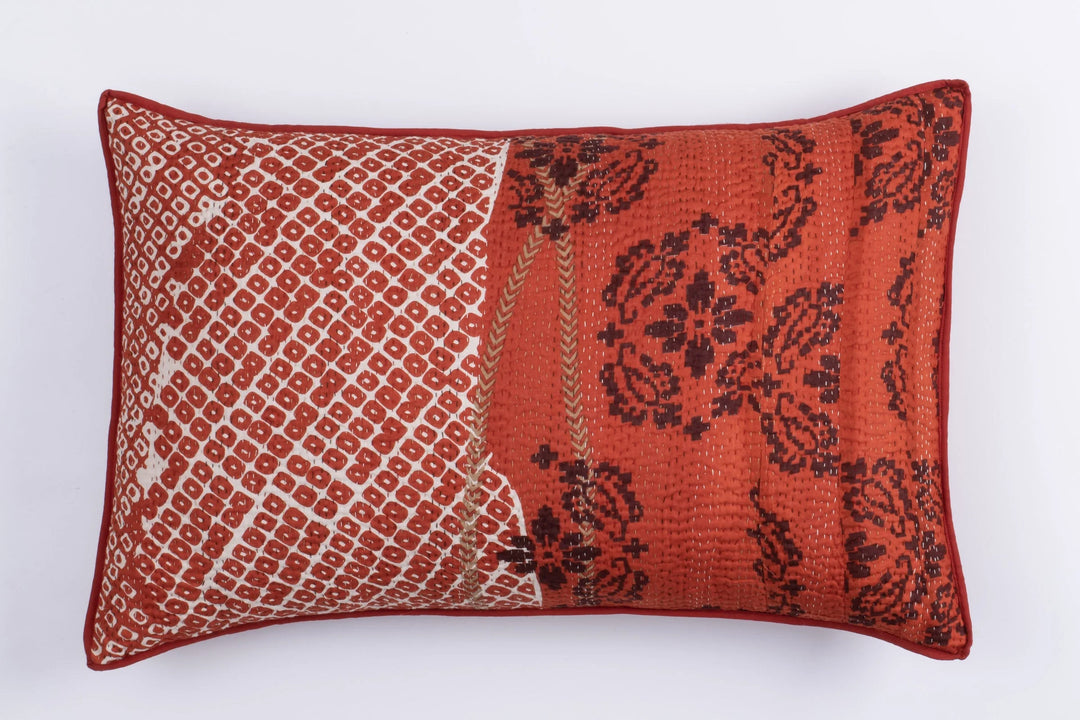 Kimono Print  Black Pillow