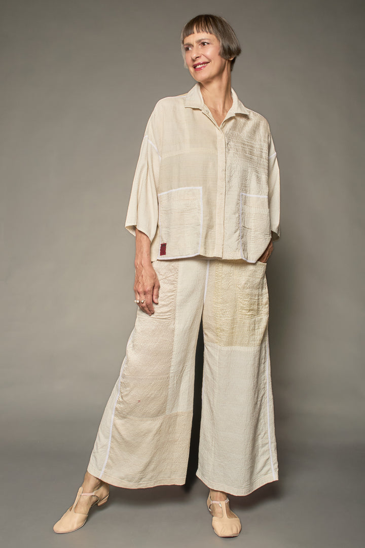 JAIPUR WHITE KANTHACROPPED TENT SHIRT - jw2596-ivy -