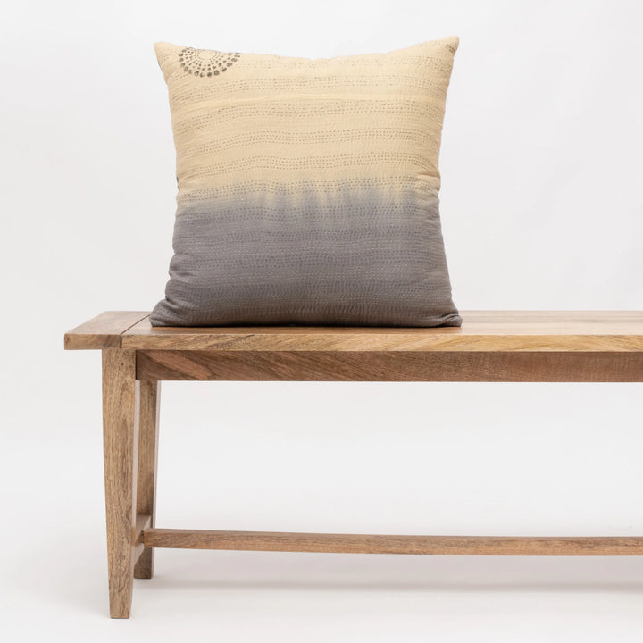 Cotton Ombre Handmade Vintage Kantha Pillow Sham - Yellow Stone