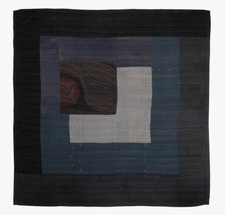 Landscape Handmade vintage Kantha Quilts - Black