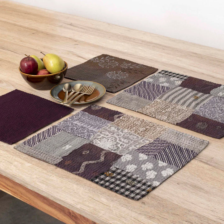 Ombre Patch Handmade Placemats - Chocolate (Set of 2)