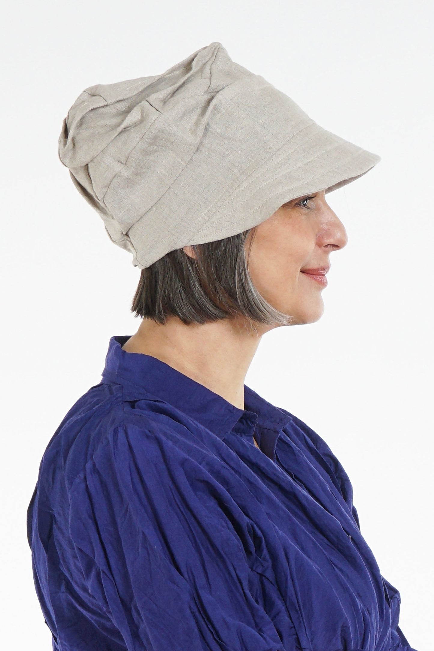 LINEN HALF BRIM HAT - ln1881-ntl -